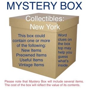 Mystery box filled with mystery items, preowned.